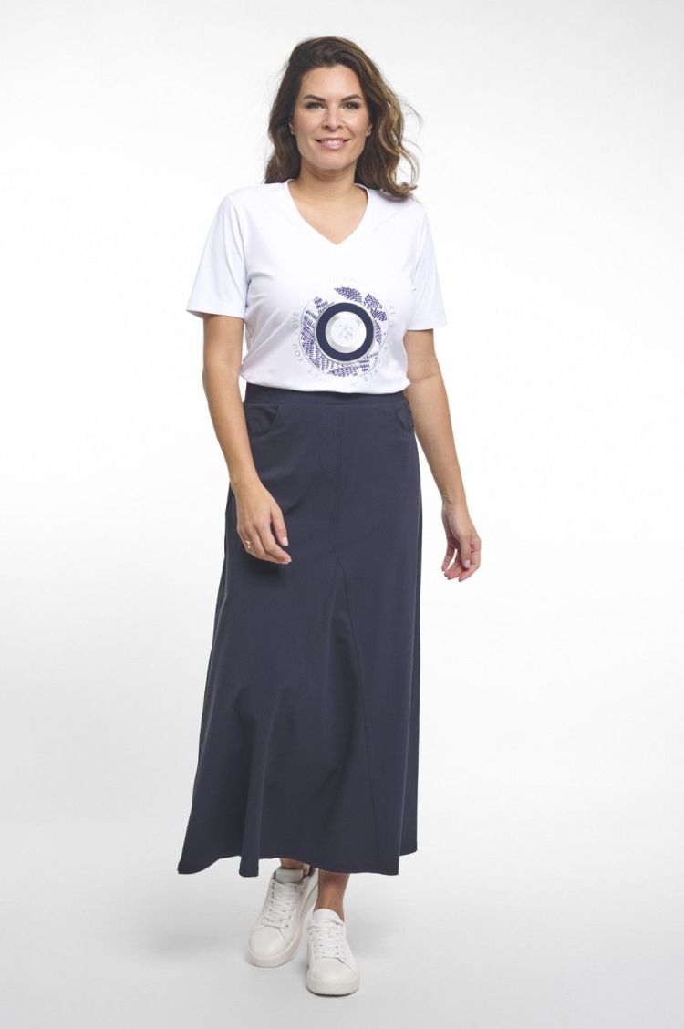 ZOSO T-shirt Wit dames (JESSY T-SHIRT - 262JESSY.WHITE/NAVY) - GL Sport (Sluis)