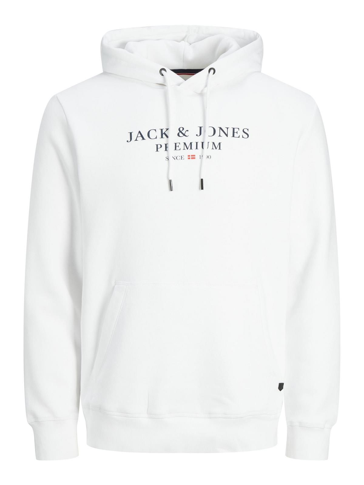 Jack & Jones Hoodie Wit heren (ARCHIE SWEAT HOOD - 12216335.WHITE) - GL Sport (Sluis)